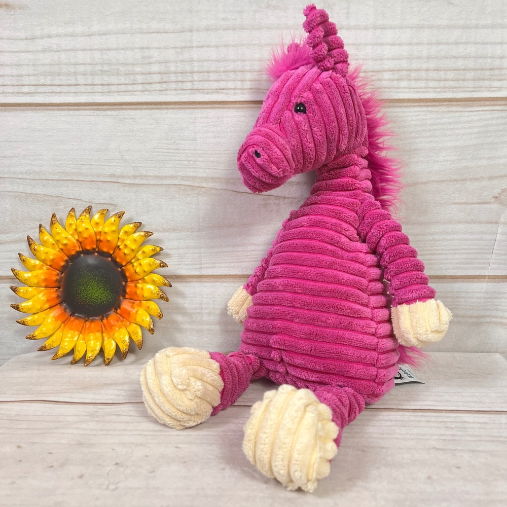 Jellycat Cordy Roy Unicorn Pink Magenta Ribbed Corduroy Plush Stuffed Animal